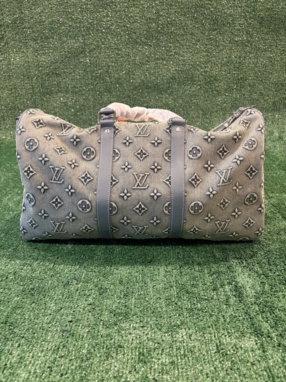 Louis Vuitton Gray Denim like Duffel Bag - Picture 4 of 6